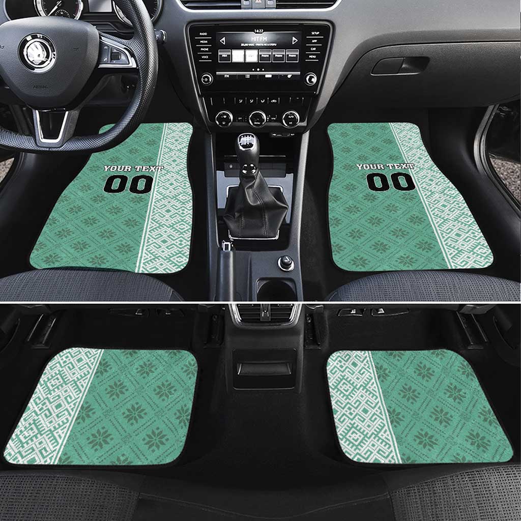 Custom Belarus Football Car Mats The White Wings Green Version