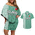 Custom Belarus Football Couples Matching Off Shoulder Short Dress and Hawaiian Shirt The White Wings Green Version