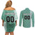 Custom Belarus Football Couples Matching Off Shoulder Short Dress and Long Sleeve Button Shirt The White Wings Green Version