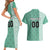 Custom Belarus Football Couples Matching Short Sleeve Bodycon Dress and Hawaiian Shirt The White Wings Green Version