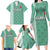 Custom Belarus Football Family Matching Long Sleeve Bodycon Dress and Hawaiian Shirt The White Wings Green Version