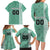 Custom Belarus Football Family Matching Long Sleeve Bodycon Dress and Hawaiian Shirt The White Wings Green Version