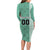 Custom Belarus Football Family Matching Long Sleeve Bodycon Dress and Hawaiian Shirt The White Wings Green Version