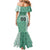 Custom Belarus Football Family Matching Mermaid Dress and Hawaiian Shirt The White Wings Green Version