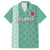 Custom Belarus Football Family Matching Off The Shoulder Long Sleeve Dress and Hawaiian Shirt The White Wings Green Version