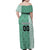 Custom Belarus Football Family Matching Off Shoulder Maxi Dress and Hawaiian Shirt The White Wings Green Version