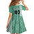 Custom Belarus Football Family Matching Off Shoulder Short Dress and Hawaiian Shirt The White Wings Green Version