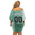 Custom Belarus Football Family Matching Off Shoulder Short Dress and Hawaiian Shirt The White Wings Green Version