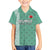 Custom Belarus Football Family Matching Off Shoulder Short Dress and Hawaiian Shirt The White Wings Green Version