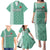 Custom Belarus Football Family Matching Puletasi and Hawaiian Shirt The White Wings Green Version