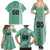 Custom Belarus Football Family Matching Summer Maxi Dress and Hawaiian Shirt The White Wings Green Version