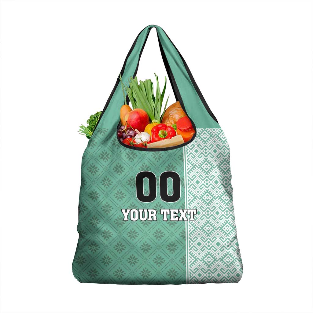 Custom Belarus Football Grocery Bag The White Wings Green Version