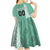 Custom Belarus Football Kid Short Sleeve Dress The White Wings Green Version