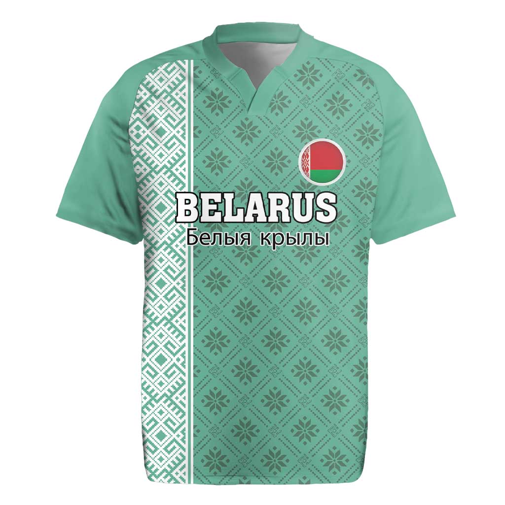 Custom Belarus Football Rugby Jersey The White Wings Green Version