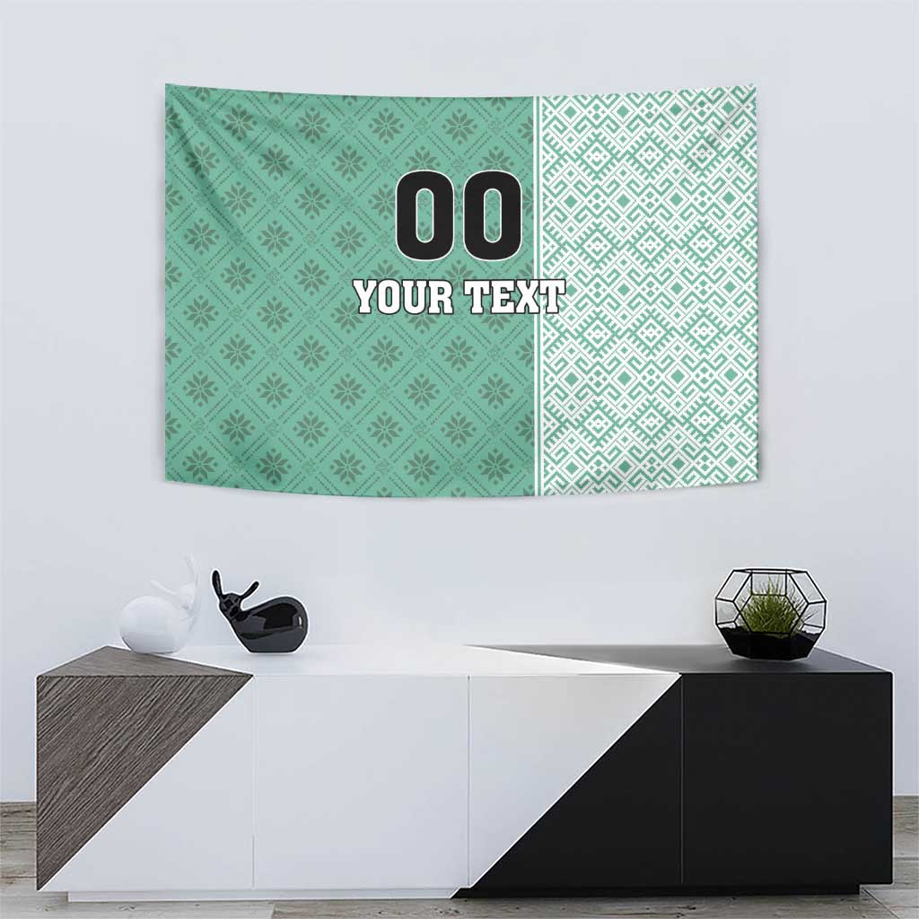 Custom Belarus Football Tapestry The White Wings Green Version