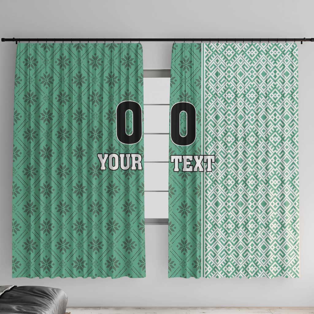 Custom Belarus Football Window Curtain The White Wings Green Version