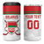 Custom Belarus Ice Hockey 4 in 1 Can Cooler Tumbler 2025 Go Bisons White Version