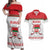 Custom Belarus Ice Hockey Couples Matching Off Shoulder Maxi Dress and Hawaiian Shirt 2025 Go Bisons White Version