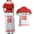 Custom Belarus Ice Hockey Couples Matching Off Shoulder Maxi Dress and Hawaiian Shirt 2025 Go Bisons White Version