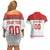 Custom Belarus Ice Hockey Couples Matching Off Shoulder Short Dress and Hawaiian Shirt 2025 Go Bisons White Version