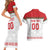 Custom Belarus Ice Hockey Couples Matching Short Sleeve Bodycon Dress and Hawaiian Shirt 2025 Go Bisons White Version