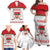 Custom Belarus Ice Hockey Family Matching Off Shoulder Maxi Dress and Hawaiian Shirt 2025 Go Bisons White Version