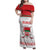 Custom Belarus Ice Hockey Family Matching Off Shoulder Maxi Dress and Hawaiian Shirt 2025 Go Bisons White Version