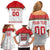 Custom Belarus Ice Hockey Family Matching Off Shoulder Short Dress and Hawaiian Shirt 2025 Go Bisons White Version