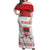 Custom Belarus Ice Hockey Off Shoulder Maxi Dress 2025 Go Bisons White Version