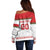 Custom Belarus Ice Hockey Off Shoulder Sweater 2025 Go Bisons White Version