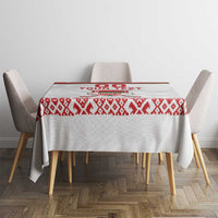 Custom Belarus Ice Hockey Tablecloth 2025 Go Bisons White Version