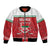 Custom Belarus Ice Hockey Bomber Jacket 2025 Go Bisons Red Version