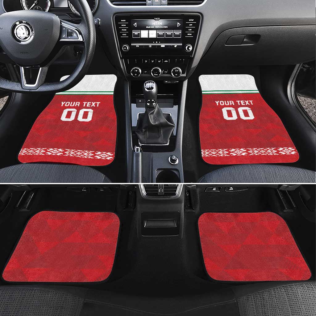 Custom Belarus Ice Hockey Car Mats 2025 Go Bisons Red Version