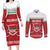 Custom Belarus Ice Hockey Couples Matching Long Sleeve Bodycon Dress and Long Sleeve Button Shirt 2025 Go Bisons Red Version