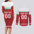 Custom Belarus Ice Hockey Couples Matching Long Sleeve Bodycon Dress and Long Sleeve Button Shirt 2025 Go Bisons Red Version