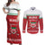 Custom Belarus Ice Hockey Couples Matching Off Shoulder Maxi Dress and Long Sleeve Button Shirt 2025 Go Bisons Red Version