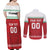 Custom Belarus Ice Hockey Couples Matching Off Shoulder Maxi Dress and Long Sleeve Button Shirt 2025 Go Bisons Red Version