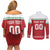 Custom Belarus Ice Hockey Couples Matching Off Shoulder Short Dress and Long Sleeve Button Shirt 2025 Go Bisons Red Version