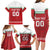 Custom Belarus Ice Hockey Family Matching Long Sleeve Bodycon Dress and Hawaiian Shirt 2025 Go Bisons Red Version