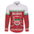 Custom Belarus Ice Hockey Family Matching Long Sleeve Bodycon Dress and Hawaiian Shirt 2025 Go Bisons Red Version