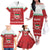 Custom Belarus Ice Hockey Family Matching Off The Shoulder Long Sleeve Dress and Hawaiian Shirt 2025 Go Bisons Red Version