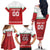 Custom Belarus Ice Hockey Family Matching Off The Shoulder Long Sleeve Dress and Hawaiian Shirt 2025 Go Bisons Red Version