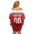 Custom Belarus Ice Hockey Family Matching Off Shoulder Short Dress and Hawaiian Shirt 2025 Go Bisons Red Version