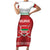 Custom Belarus Ice Hockey Family Matching Short Sleeve Bodycon Dress and Hawaiian Shirt 2025 Go Bisons Red Version