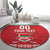 Custom Belarus Ice Hockey Round Carpet 2025 Go Bisons Red Version