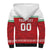 Custom Belarus Ice Hockey Sherpa Hoodie 2025 Go Bisons Red Version