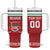 Custom Belarus Ice Hockey Tumbler With Handle 2025 Go Bisons Red Version