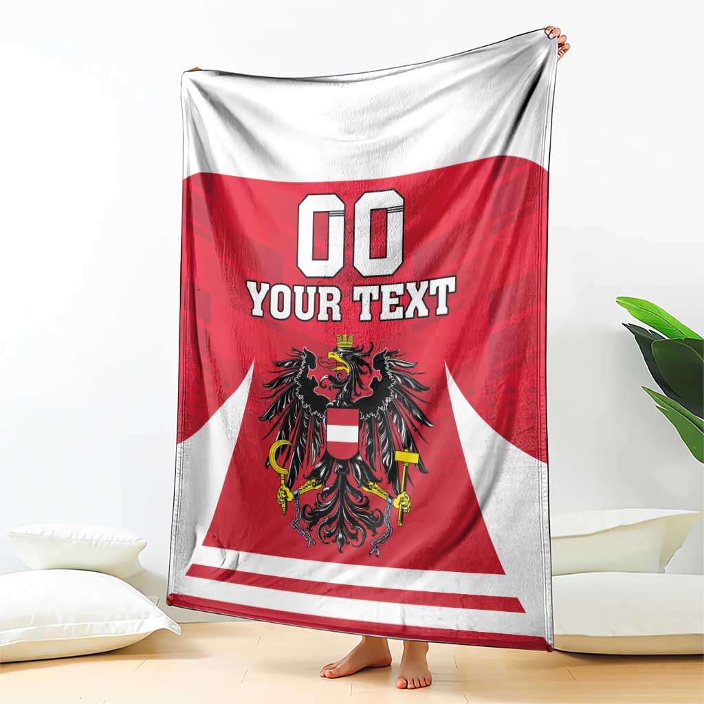 Custom Austria Hockey Blanket Die Adler Go Champions