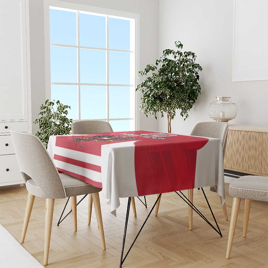 Custom Austria Hockey Tablecloth Die Adler Go Champions