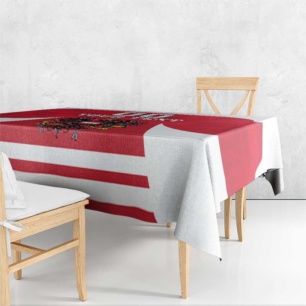 Custom Austria Hockey Tablecloth Die Adler Go Champions